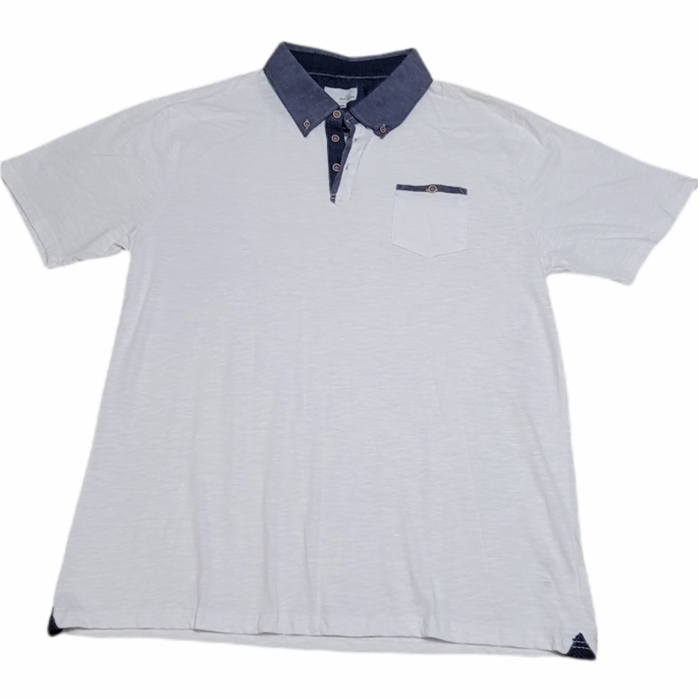 Craft‎ Flow White Pullover Short Sleeve Shirt Size